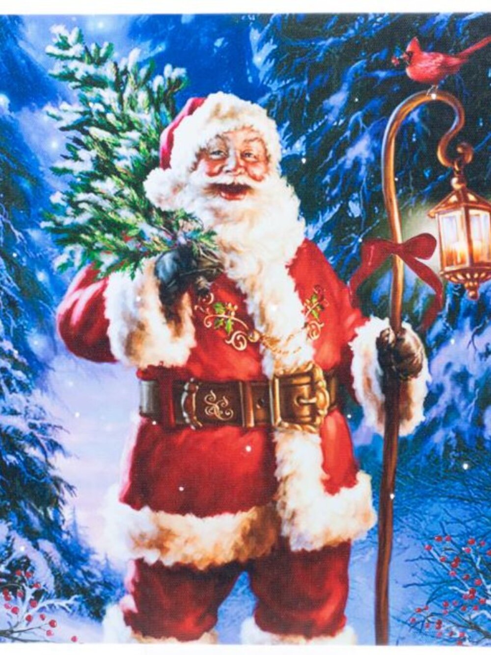 LED Santa with Lantern Picture